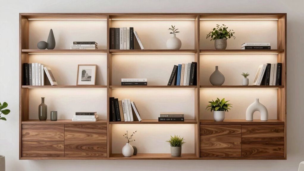 accessible organized shelf arrangement