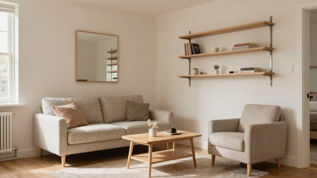 avoid oversized bulky furniture