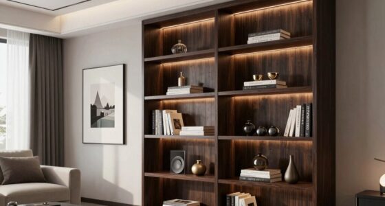 bookcase glow enhances ambiance