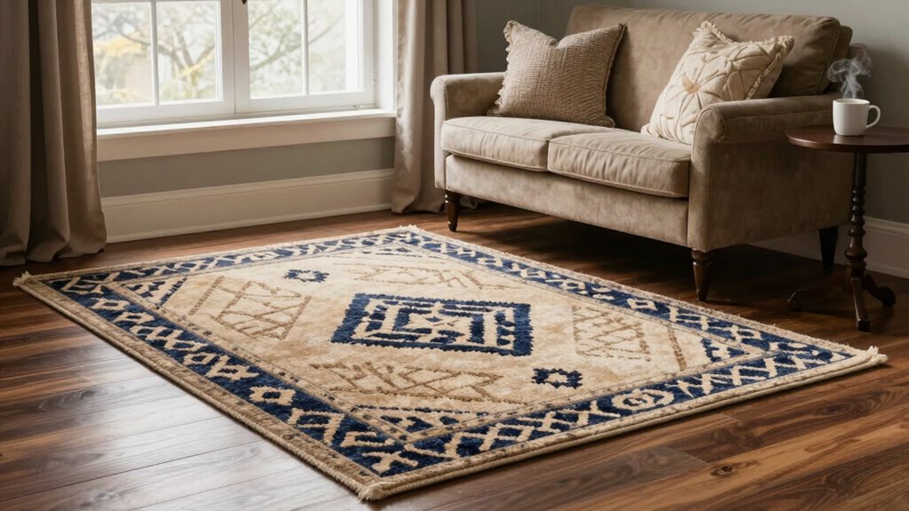 choose appropriately sized cozy rug
