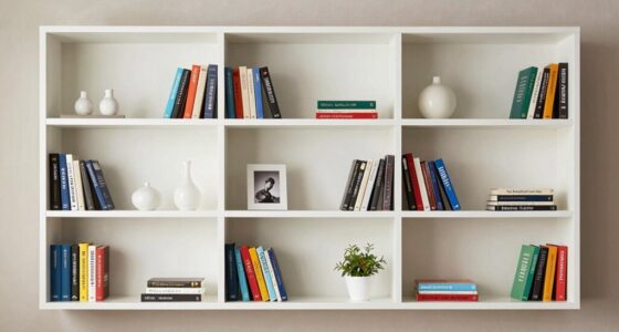 clutter free bookcase design