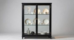 clutter free china cabinet styling