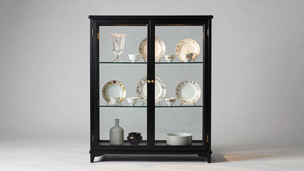 clutter free china cabinet styling