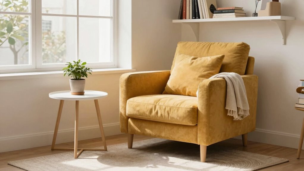 clutter free minimalist reading nook