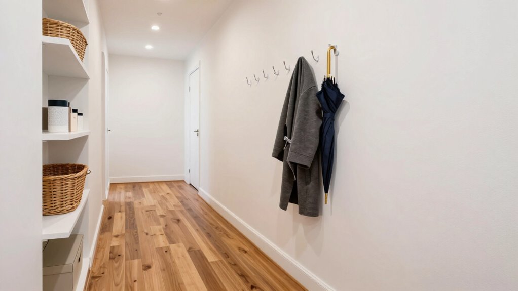 clutter free narrow hallway tips