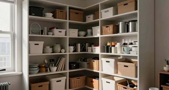 clutter from vertical storage