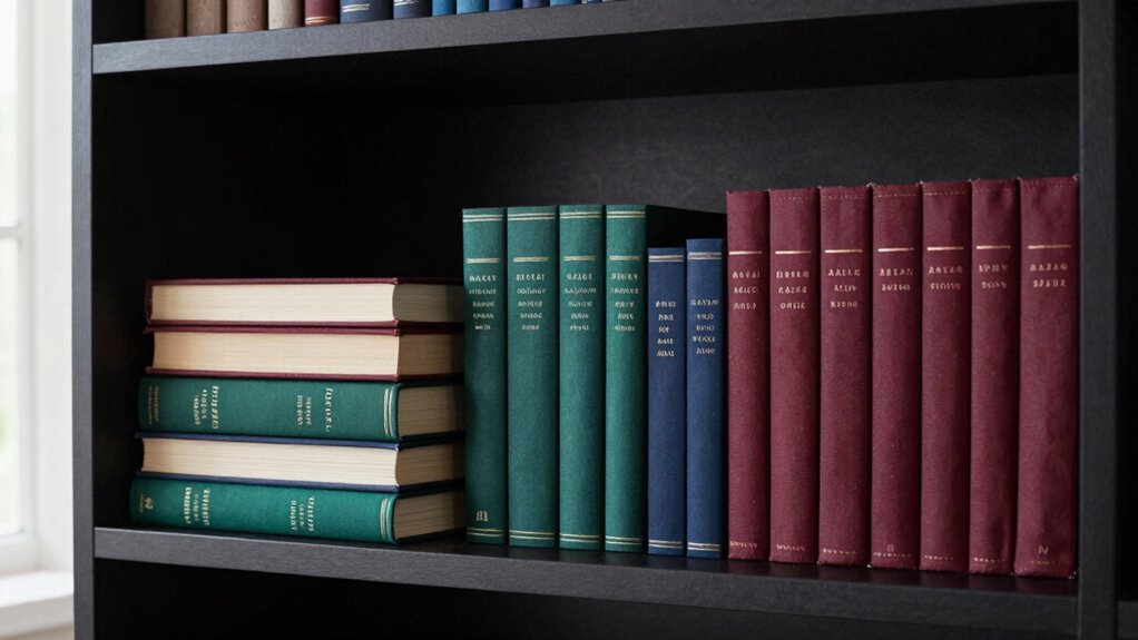 color coordinated hardcover displays