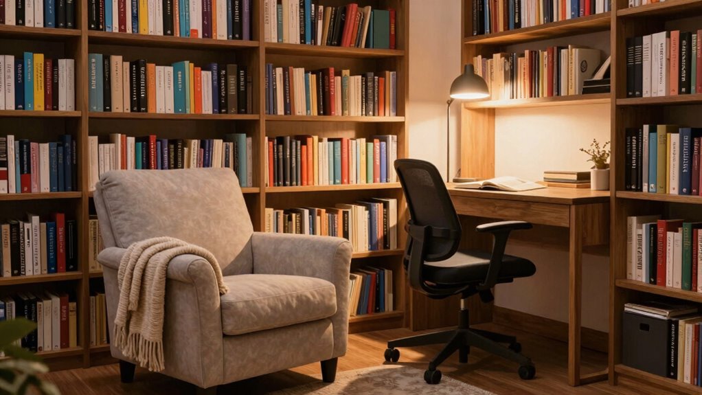 comfortable ergonomic reading setup