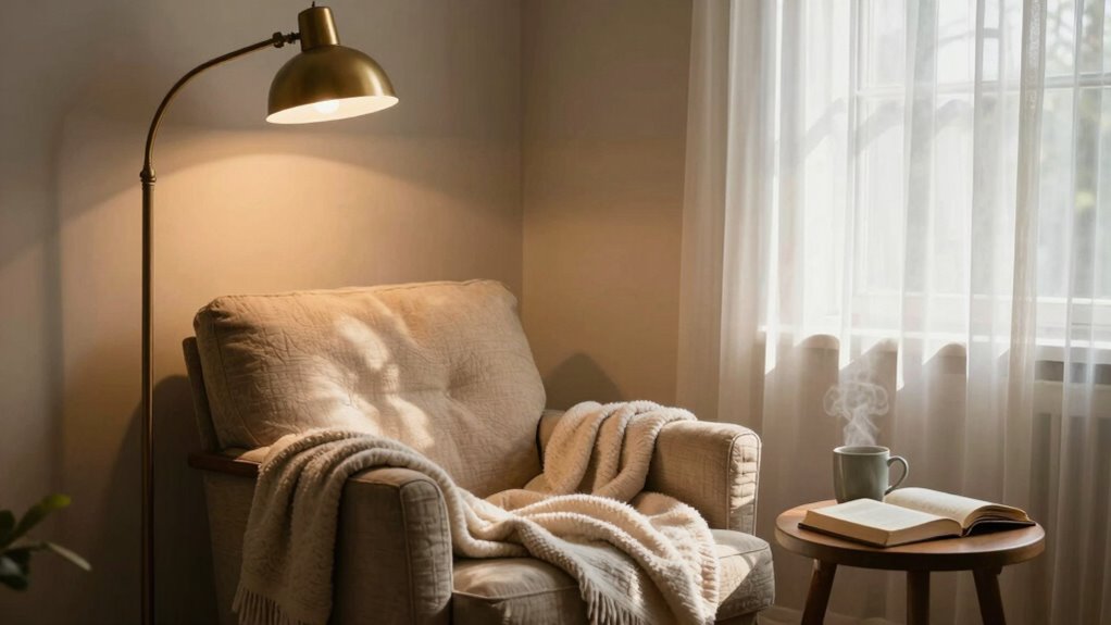 comfortable layered reading light