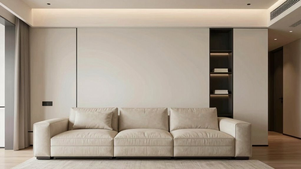 concealed storage maintains calm