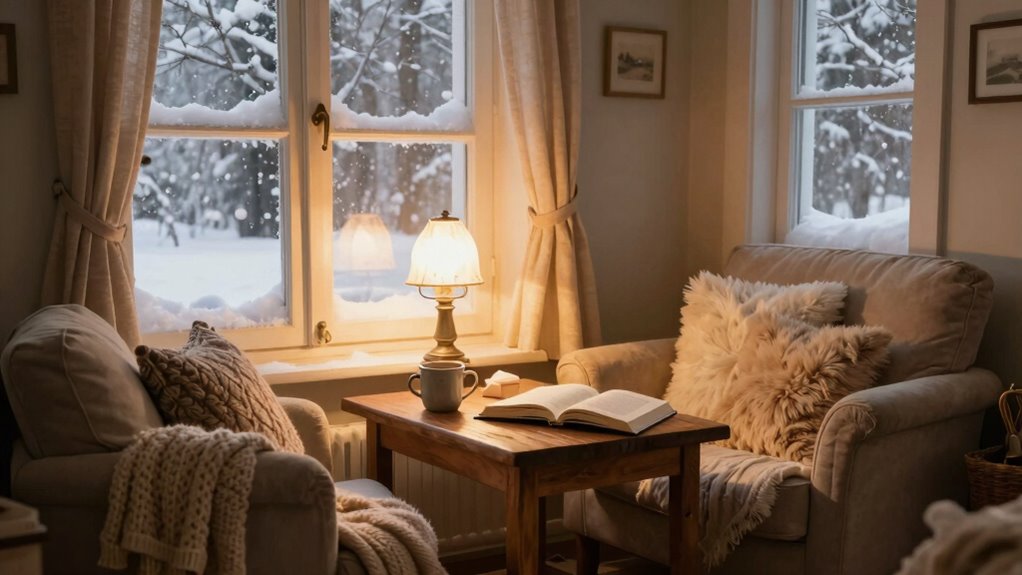 cozy organized winter reading retreat