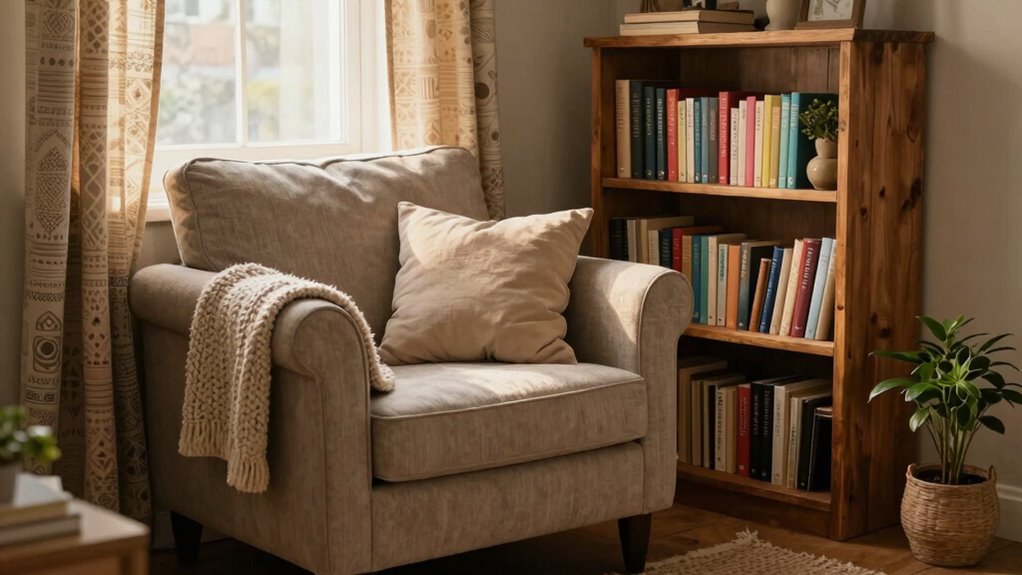 cozy shared reading space