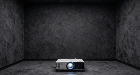 dark walls enhance projector visuals