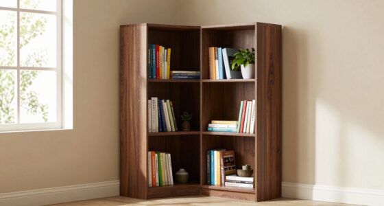 effective corner bookcase placement