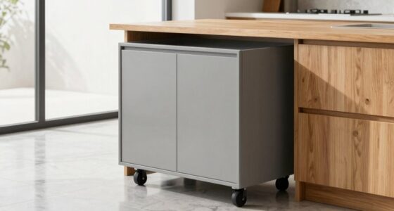 efficient rolling cabinet placement