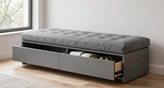 efficient storage bench placement