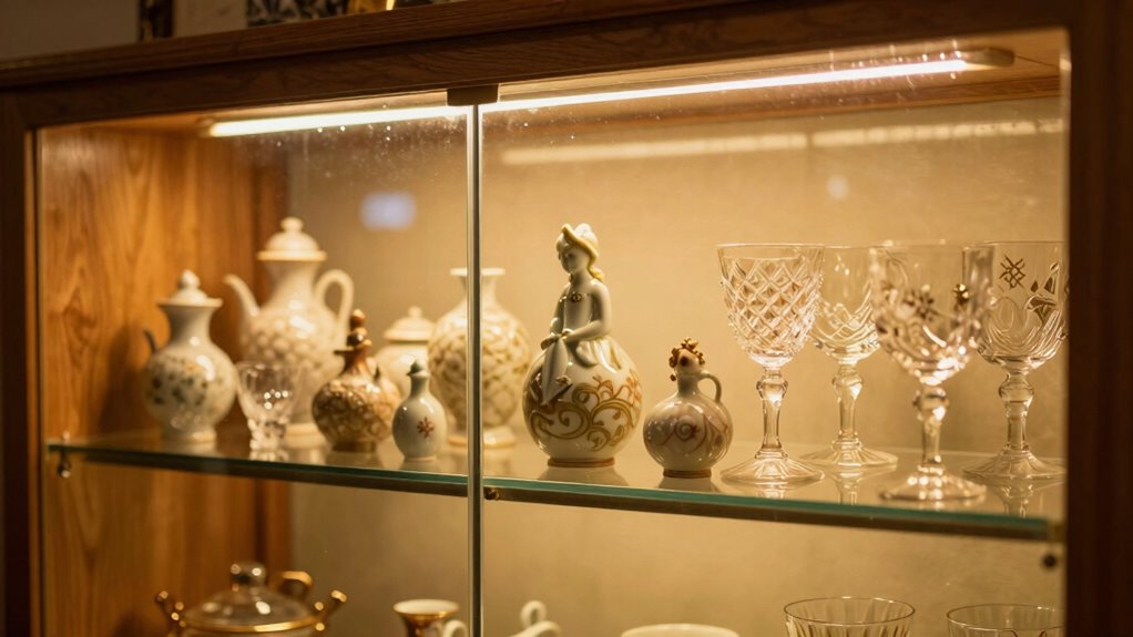 enhances display with lighting