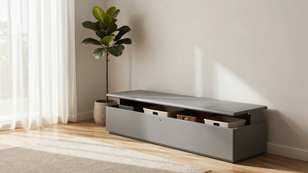 flexible storage bench placement