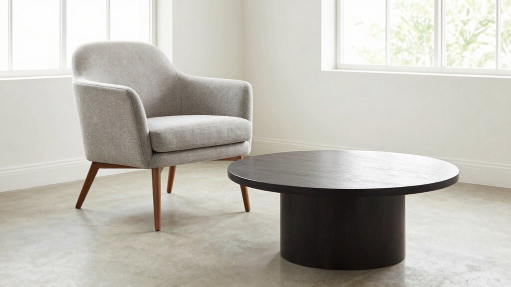 floating furniture with slender supports