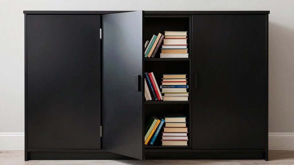 hidden clutter inside cabinets