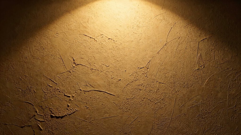 highlighting textured wall surfaces