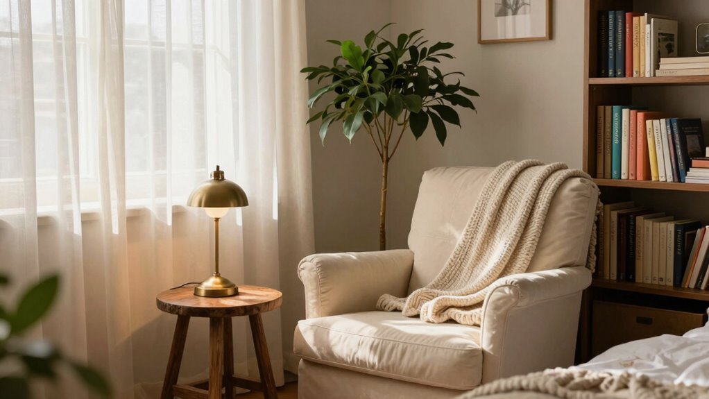 ideal cozy reading corner