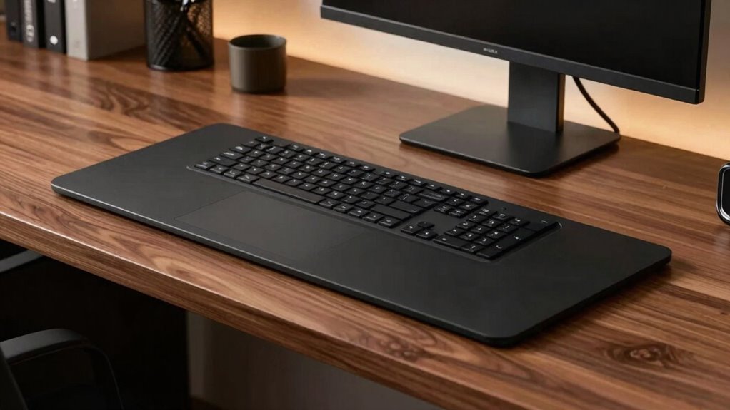 keyboard tray visual impact