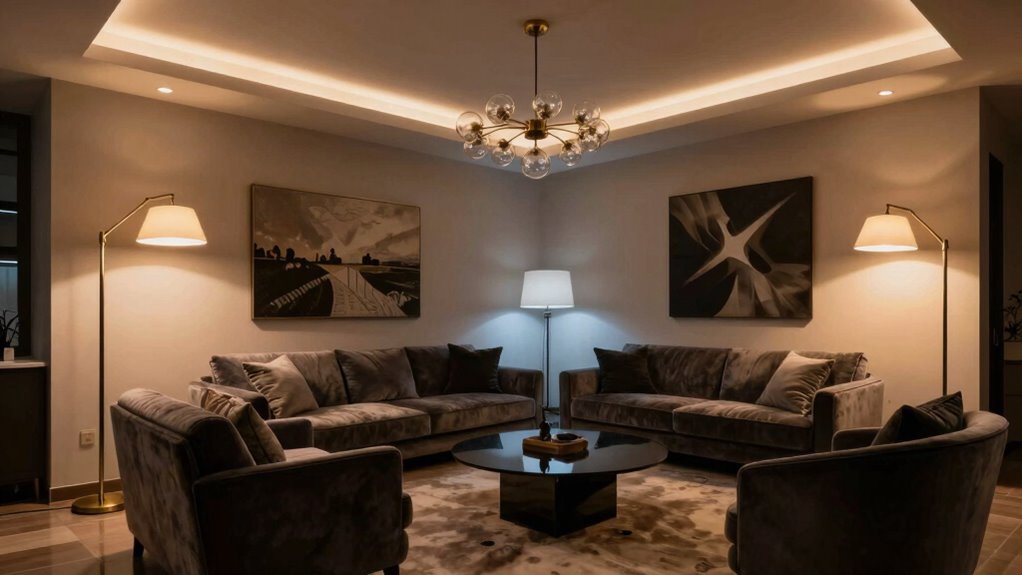 layered lighting for ambiance