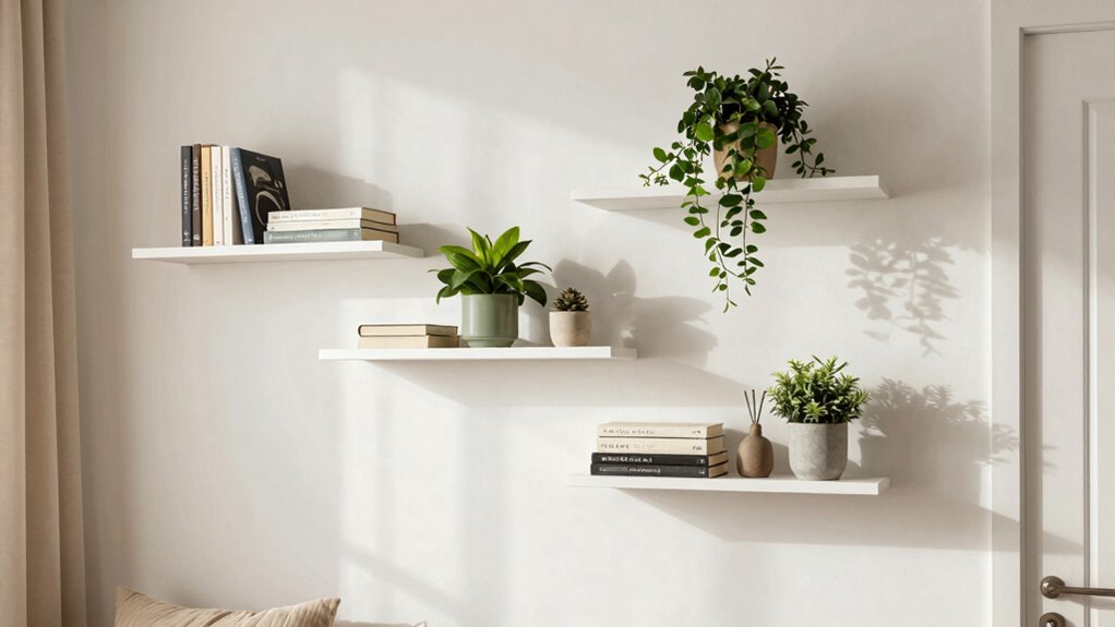 maximize space with shelves