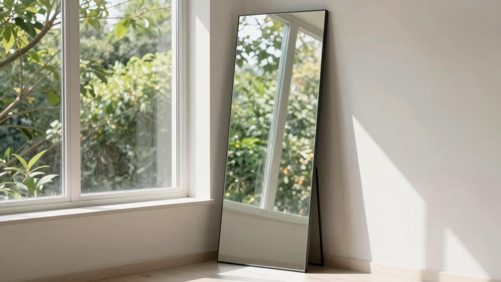 mirror placement opposite windows