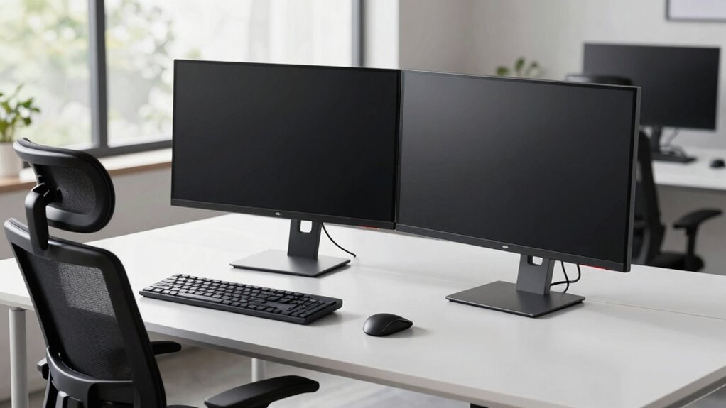 optimal desk and monitor setup