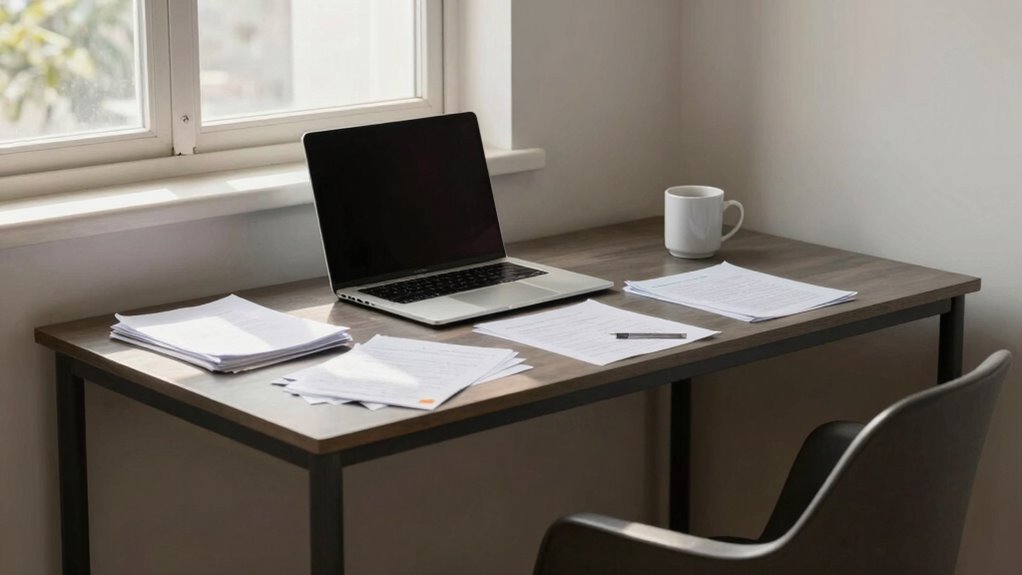 optimal desk depth balance