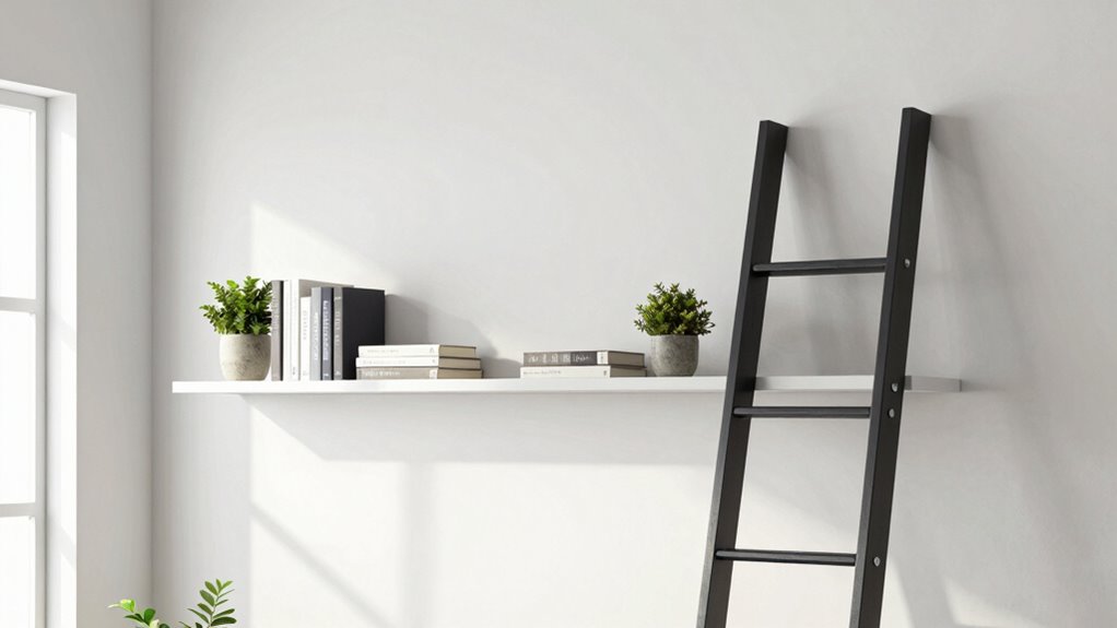 optimal ladder shelf placement