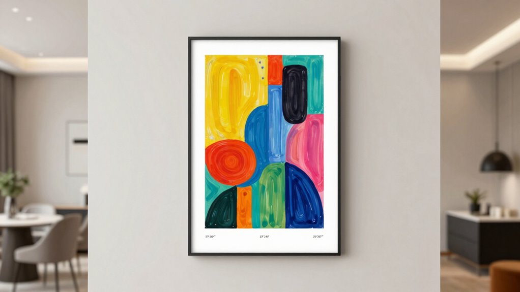 optimal poster hanging height