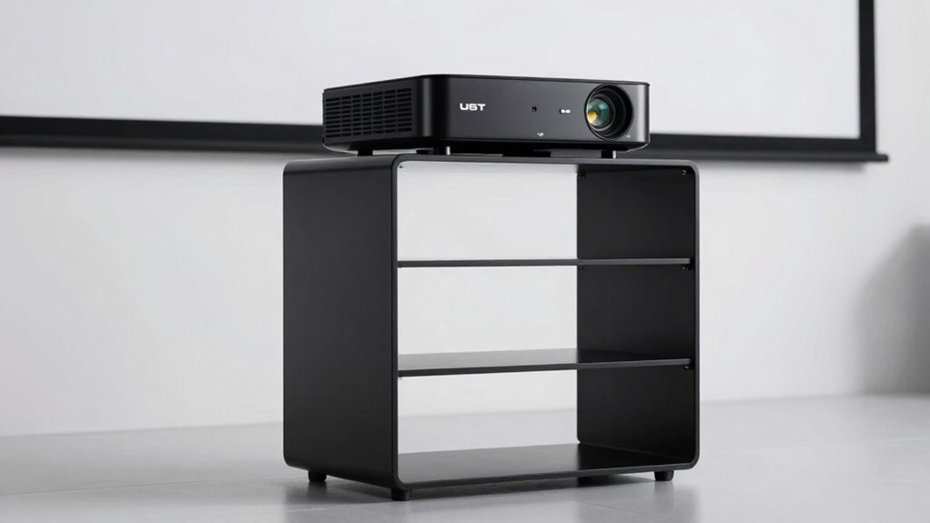 optimal projector cabinet height