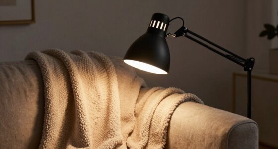 optimal reading lamp height