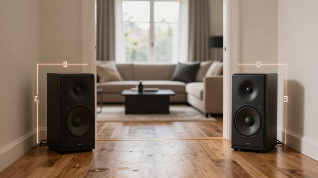 optimal speaker placement distance
