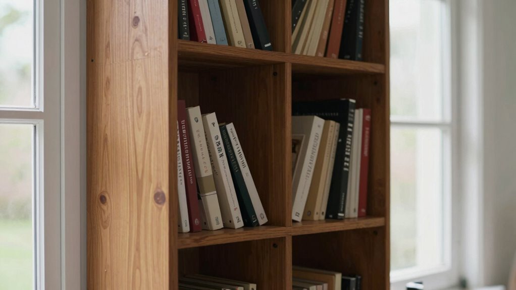 optimized under window bookcase design