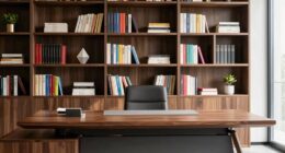 organized desk bookcase