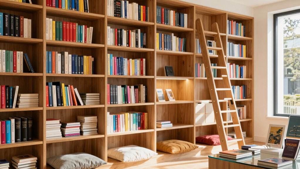 organized family book storage