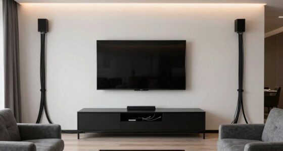 organized media room cables