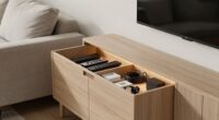 organized media room storage