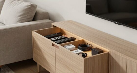 organized media room storage