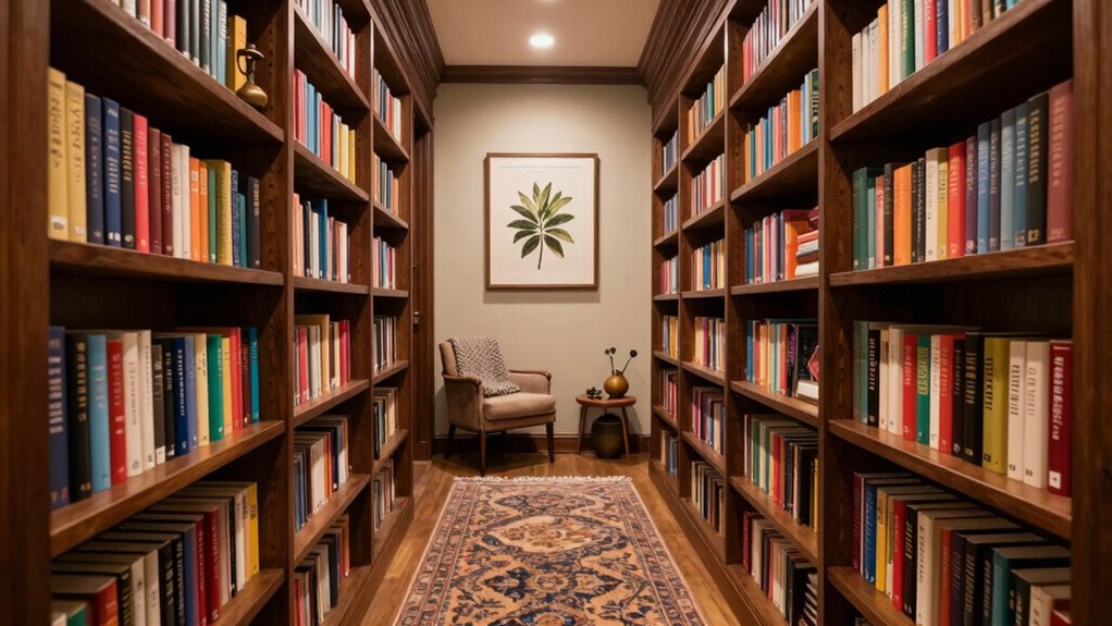 personalized hallway library decor