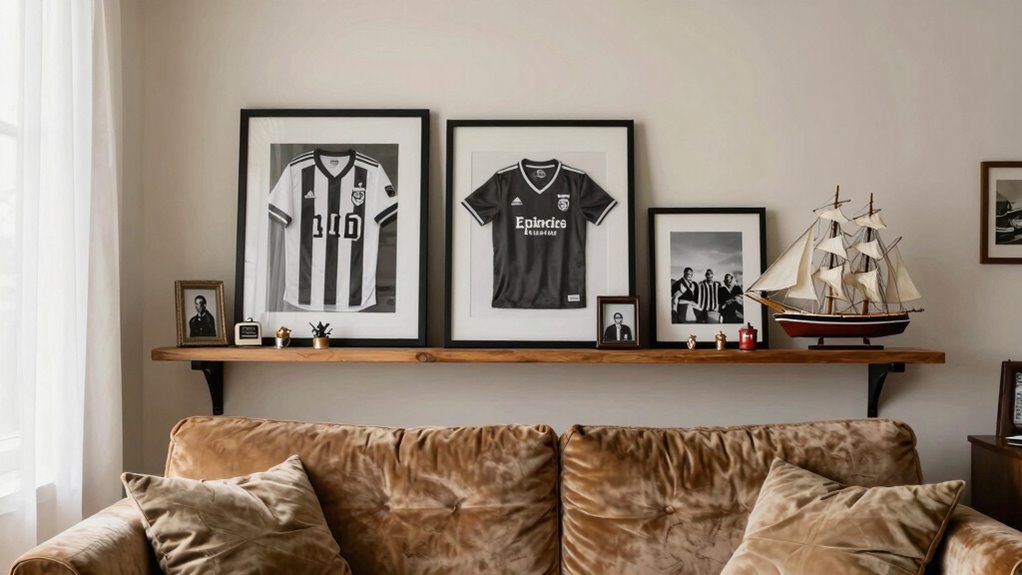 personalized nostalgic memorabilia display