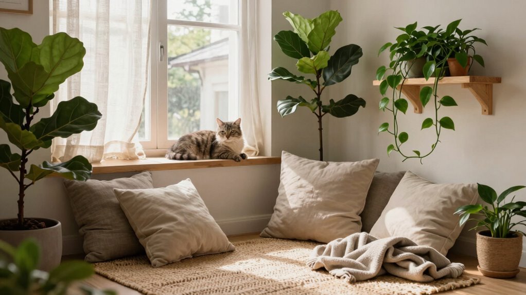 pet safe greenery and natural textures