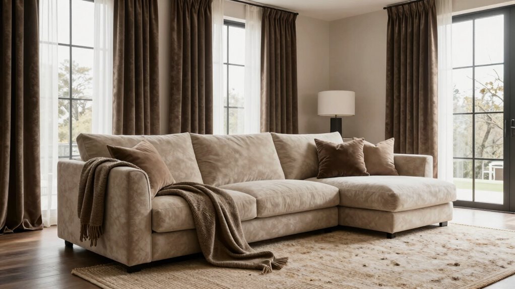 place textiles on walls