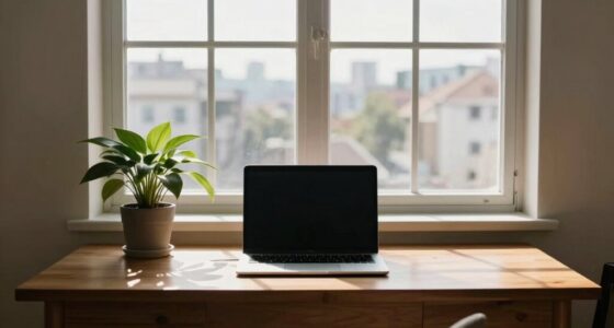 positioning desk near window