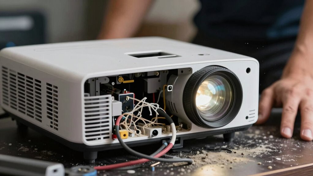 projector noise troubleshooting guide