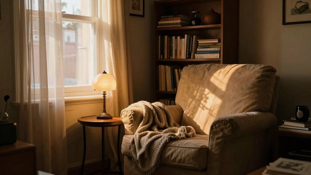 proper cozy reading space organization